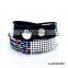 High quality Fashion More Color Adjustable Rhinestone Velvet Bracelet For Lady