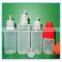 China e cig bottle 10ml pe bottle with colored child safety cap