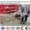 red powder coating round pipe crowd control barrier with reflective stripe for france market