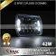 New-5x7in 42W automotive truck off road sealed beam led headlight dual beam with halo ring H4 plug