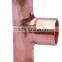 brass and red copper pipe/T type red copper tee,3 way copper joint