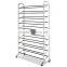 Chrome 10-Tier Rolling Shoe Rack