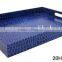Coloful Leather Serving Tray With Two Handles, 35.5*48.3*5cm