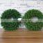 Plastic green pine wreath for indoor wall decoration