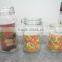 Stocked home items hermetic glass jar with clip top
