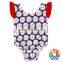 Aqua Floral Pink Flutter Sleeve Hot Little Baby Girls Summer Rompers