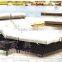 Good design Double seat PE rattan beach sun bed with tea table,Rattan/wicker outdoor furniture