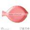 wholesale solid color glazed fish shape plate