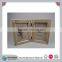 fire color wood double picture frame and table wooden picture frame