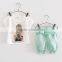 2017 Golden clothing manufacturers overseas accept customized baby girl 2pcs set outfit