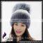 CX-C-02A Wholesale Custom In Stock Hat Knitted Rex Rabbit Fur Hat