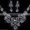 butterfly design crystal jewelry set micropave setting crystal jewelry set bling bling white crystal jewelry set