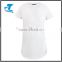 fashion cotton short sleeve men breathable blank long hem t-shirt