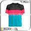 Custom black mesh dry fit sportswear striped man running t shirt