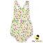100% Cotton Crisscross Back Design Flower Printed Infant Newborn Baby Girl One Piece Grows Floral Vintage Romper