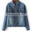 Runwaylover EY1046C Hot Sale 2017 Ladies Casual Embroidery Denim Jackets