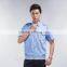 Juqian 2016 Cheap Short Sleeve Blue Cotton/polyester Security Shirt Uniform,Customize Security Guard Uniform Shirts