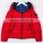 Customed Red and Blue Reversible Windproof Feather Down Puffer Jacket