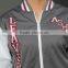 Fashionable Printed Grey Baseball Jackets For School Girls