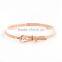 304 Stainless Steel Adjustable Bangles Bracelets Rose Gold Clear Rhinestone