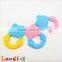 Cute Animal Shaped Frog Smile Face Teething Ring Silicone Baby Finger Teether