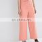 OEM service China manufacturer pink casual loose wide leg latest design ladies office pants