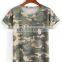 100% polyester camouflage printed short sleeve t-shirt