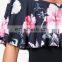 MiKa72155 2017 Women Summer Sexy Printed Rruffle Bardot Bodysuit