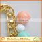metal gold chain necklace with pom pom ball for women decoration
