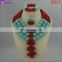 african crystal beads jewelry set african beads jewelry set african beads coral jewelry set necklace 926-1