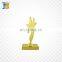 Star shape custom gold plating award small trophy