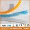 China Factory Supply 50 Meters Three Layers Flexible Milk Tube FDA Approved Food Grade 8mm Clear Braided PVC Water Hose Tubing