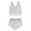 100% Cotton Knitted  kid Girl knitted 2pcs set On Crop and short sets for knitted