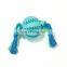 Dental treat soft rubber tooth cleaning dog knot ball toys