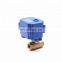 NPT BSP  24v 110v 220v DN15 DN20 CWX-15N 2 way  mini electric motorized water ball valve for water irrigation
