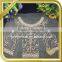 decorative handmade beaded applique for neck design FHA-054