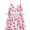 hot selling summer red lips printed condole jumpsuits