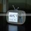 Time temperature display  table lamp alarm clock led alarm clock with backlight rechargeable