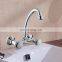 Antique Wall Mount Modern Chrome Stainless Steel Mixer Long Kiwa Double Open Iso Kitchen Faucet