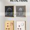 Type 146 UK Standard Double 3 pin Wall Socket With Switch 13A Acrylic Panel Sockets And Switches Electrical Metal Brushed Frame