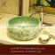 Green glazed elegant porcelain bathroom sink ceramic dining room wash basin