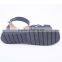 Upper embossing latest designs flat zipper sandals made in china for ladies