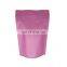 custom printing fashion fine laminated aluminum foil matt black stand up zip lock pouch matte zip bag stand up bag