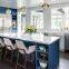 blue Luxury lacquer modular kitchen cabinet custom shaker design for modern home