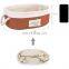 amazon hot sale fabric basket with braided decoration handle foldable baby toys organizer storage basket for clothes