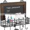 Rustic Entryway Wall Mount Bill Envelope Key Hook And Mail Sorter Organizer With Chalkboard