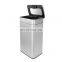 30L rectangular push litter bin garbage outdoor stainless steel kitchen trash can