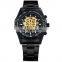 Luxury Oem Product WINNER 340 Men Automatic Mechanical Skull Analog Display Hand Watch