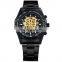 Luxury Oem Product WINNER 340 Men Automatic Mechanical Skull Analog Display Hand Watch