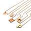 Fashion Designer Tiny Initial Necklace Jewelry 14K Gold Plated Dainty Letter Necklace